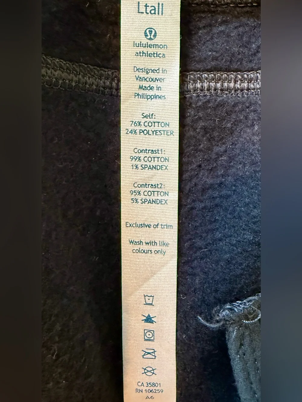Lululemon Mens Heavyweight Fleece Sweatpants Heathered Charcoal L Tall 37”Inseam